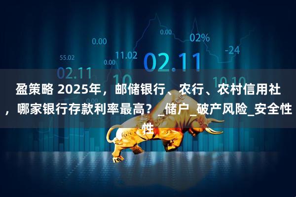 盈策略 2025年，邮储银行、农行、农村信用社，哪家银行存款利率最高？_储户_破产风险_安全性